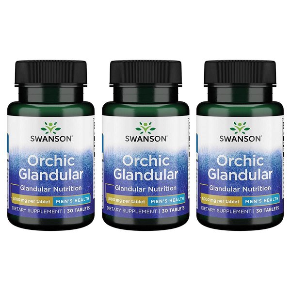 Swanson Orchic Glandular - Men's Health 1,000 mg 30 Tabs (3 Pack)