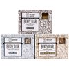 Taconic Shave, Natural Body Soap Bar Variety Pack with 3 Bars – 1 Bar Each of Taconic’s Bay Rum, Exfoliating Scrub and Dead Sea Salt, Handmade in the USA
