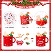 Civaner 24 Sets Christmas Crafts Kits Hot Cocoa Christmas Ornament Crafts for Christmas Tree Decorations DIY Sticker Craft for Classroom Decor Xmas Gift Winter Holiday Party Supplies