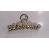 Generic Long gold metal and silver glitter circles hair claw clip