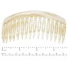 French Amie Ivory Cream 16 Teeth Handmade Medium Celluloid Acetate Side Hair Comb