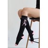 Compression Socks for Men and Women, 20-30 mmHG, Graduated Compression for Flight, Travel, Sports, Pregnancy, Running (Black-Pink, XL)