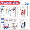 Tkifoda Baseball Party Favors , 72 PCS Sports Baseball Party Cups with Lids Straw Baseball Slap Straws Silicone Bracelets Stickers Mini Bouncy Balls Toy for Baseball Themed Birthday Party Supplies