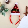 ZEYER Christmas Headband Cute Hat Toppers Headband Sequin Red Hat Christmas Hair Band Funny Christmas Accessories Costume Headwear Holiday Party Favors 1 PCS