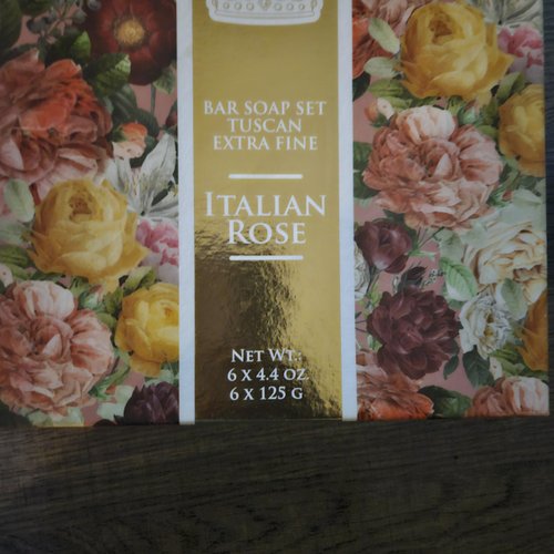 Tuscan Extra Fine Italian Rose Bar Soap Set, 6 x 4.4 oz Bars