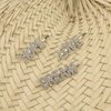 Lux Accessories Silvertone DREAM HOPE LOVE Crystal Rhinestones Fashion Clips