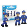 FUNERICA Toy Figures & Playsets - Toy Police Officers -Detailed Imaginative Little People Police Action Figures for Toddlers & Kids - Play Policeman Figurines - Mini People Community Helpers (3-Pack)