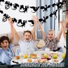 Henoyso 4 Pcs Black Dragon Party Banner Hanging Dragon Decor Dragon Birthday Party Supplies 32 Black Dragon Decorations for Birthday Dragon Theme Fantasy Party Supplies, 8 Designs