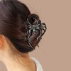 Halloween Hair Claw Clips Hair Claw for Women 1Pcs Spider Hair Claw Clips for Thick Hair Black Hair Clips Hair Clips Metal Hair Clips Black Spider Designs Halloween Clips Cute Hair Clips Accessories