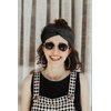 Hjiaruiky 2Pcs Turban Headbands for Women Boho Stretchy Fashion Headbands Fabric Twist Knotted Cloth Cute Thick Headband Head Wraps for Womens Girls Black (Dark Grey+Black)