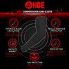 HDE Arm Sleeves for Men Women, Compression Sleeve Arm UV Protection Basketball Baseball Football Black - L