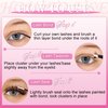 Left & Right Lashes Cluster Wispy Lash Clusters C Curl Cat Eye Cluster Eyelash Extensions Light Volume Look 10-14 mm Left Right Cluster Lashes DIY Individual Lashes by Hushlibaby