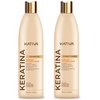 Keratin Shampoo and Conditioner Pack set of 2. Nutrition, Softeness and Shine without Sulfates. Salt and Parbens Free.