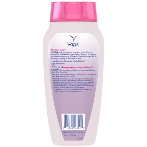 Vagisil Odor Block Daily Intimate Vaginal Wash 12 oz (Pack of 2)