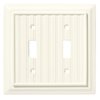 Liberty Hardware 126359 Beadboard Double Toggle Switch Wall Plate / Switch Plate / Cover