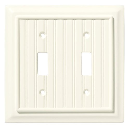 Liberty Hardware 126359 Beadboard Double Toggle Switch Wall Plate / Switch Plate / Cover