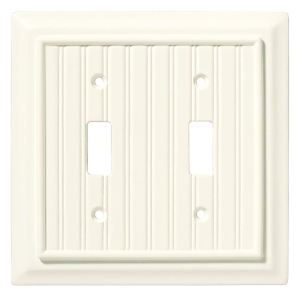 Liberty Hardware 126359 Beadboard Double Toggle Switch Wall Plate / Switch Plate / Cover