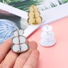 3 Pieces 1/12 Dollhouse Decor Accessories, Miniature 3-Tier Cupcake Stand Alloy Round Dessert Display Tower Dollhouse Kitchen Miniature Food Accessories for 1/12 Dollhouse Accessories Dolls Playsets