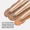 popcode Cream to Powder Waterproof Eyeshadow Stick, Longwear, Easy-to-Apply, Smudge-Proof Matte Eyeshadow Pencil(003 Grey Brown Matte)