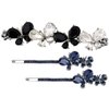 1PC French Butterfly Hair Barrettes and 2PCS Rhinestone Butterfly Hair Clips Bobby Pins Hairpins Accessory for Women (A #)