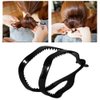 6PCS Black Plastic Double Hooks Hair Bun Maker Hair Holders Hair Twist Shaper Styling Tool DIY Hair Accessories for Women
