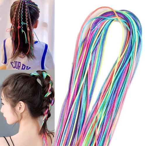30 Pcs Hair Braids Assorted Gradient Color Mix Colorful Hair Wrap String Rope Strands DIY African Girl Braid Hair Accessories