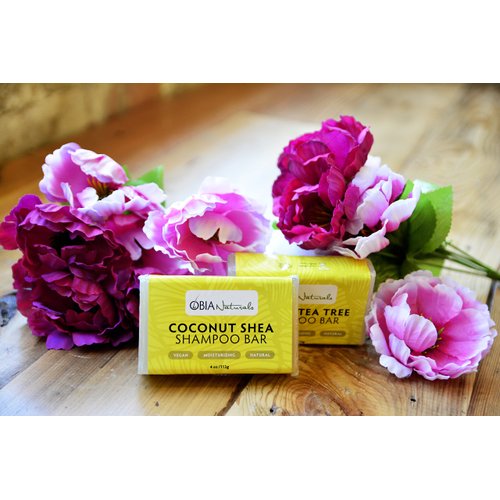 OBIA Naturals Coconut Oil & Shea Butter Solid Shampoo Bar for All Hair Types - Vegan, Sulfate Free, Silicone Free, Paraben Free, Phthalate Free, Eco-Friendly; Handmade in USA, 4 oz