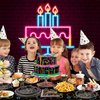 XJLANTTE Glow Neon Party Supplies - Glow in the Dark Happy Birthday Plates and Fluorescent Napkins for Blacklight Neon Party Decorations, Serves 20 Guests (1)