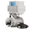 HSH-Flo 1 inch DN25 110-230VAC Normally Closed Stainless Steel 304/CF8 Motorized Electrical Ball Valve With U.S. Plug