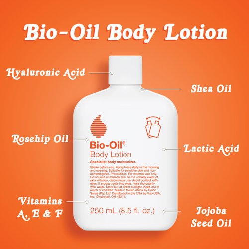 Bio-Oil Moisturizing Body Lotion for Dry Skin, Ultra-Lightweight High-Oil Hydration, with Jojoba/Rosehip/Shea Oil, and Hyaluronic Acid, 8.5 oz