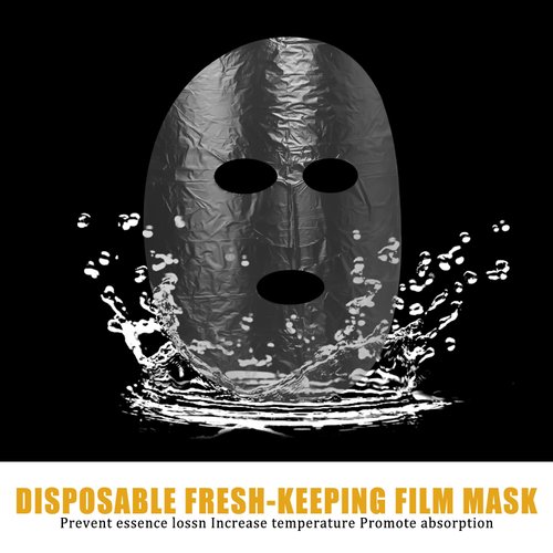 salbsever 200 Sheets Disposable Facial Sheet Mask Face Mask Facial Plastic Mask Set Transparent Moisturizing Face Disposable Face Thin Facial Plastic Wrap Retention for Skin Care & DIY Spa Mask