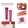 Pakivs 3 Color Tinted Lip Butter Balm,Moisturizing Lip Gloss,Long Lasting Hydrating Non-Sticky High Shiny Finish Lip Glow Oil,Day and Night Hydrating Lip Mask,Nourishing Repair Lip Care Oil