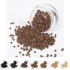 2.5 mm Micro Nano Ring No silicone Copper Beads Tubes Links for I-tip Feather Hair Extensions 1000 units/lot (Light Brown)