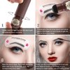 BowJian Eyebrow Stamp Stencil Kit Eyebrow Stencil Kit with 24 Reusable Eyebrow Stencils Eyebrow Shaper Eyebrow Pomade Waterproof Brow Stamp Kit Natural Eye Brow Stencil Kits(Gray Black Eyebrow Kit)