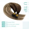 YoungSee U Tip Hair Extensions Human Hair Balayage Dark Brown Ombre Light Brown and Light Blonde U Tips Human Hair Extensions Ombre U Tip Keratin Hair Extensions Human Hair 16In 1G/S 50G