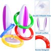 [ Score Ring ] 3 Pack Easter Inflatable Bunny Ring Toss Game Easter Rabbit Ears Ring Toss Party Games Inflatable Toys Gift for Kid Family School Party Favor Indoor Outdoor Toss Game (3 Set & 12 Rings)
