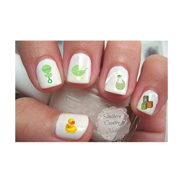 Baby Shower Nail Art Decals