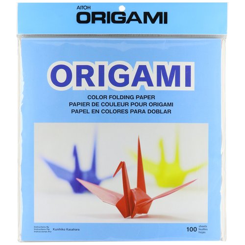 Aitoh Origami Paper 9.75"X9.75" 100/Pkg, Assorted Colors