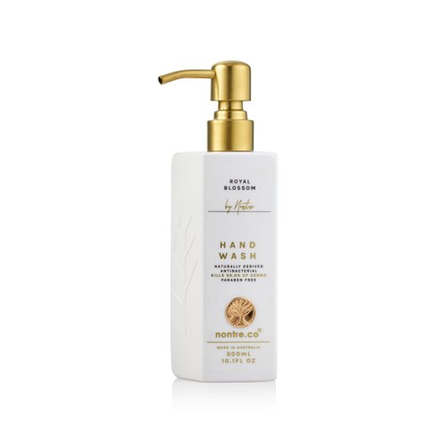 Nontre, Hand Wash, Royal Blossom, Gentle Hydrating Hand Soap, Long Lasting Scent, White Bottle, 300mL (10.1 FL Oz)