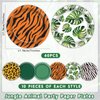 60Pcs Jungle Safari Party Paper Plates for Wild Animal Party Decorations 7In Zoo Animal Dessert Plates Disposable Tableware Dinnerware Set for Baby Shower Birthday Safari Themed Party Supplies