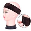 2 Pack Velvet Wig Band Head Hair Band Adjustable Fastern (Black and Brown)