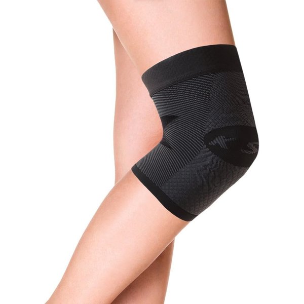 OrthoSleeve Knee Brace for ACL, MCL, Injury Recovery, Meniscus Tear, knee pain, aching knees, patellar tendonitis and arthritis (Medium, Black, Single)