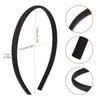 Black Headbands for Girls 12Pcs DIY Craft Head Bands Hard Thin Headband Rubber Plastic Hairbands for Kids Teens Party Favors