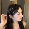 2 Pcs Brown Cheetah Hair Clip Cut Out Geometric Bangs Clips Side Clips Suitable for Women and Girls to Wear in Any Occasion(YD)