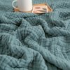 EMME Muslin Throw Blanket 100% Cotton Blankets for Couch Breathable Gauze All Season Soft and Lightweight Pre-Washed (Teal, 50"x70")