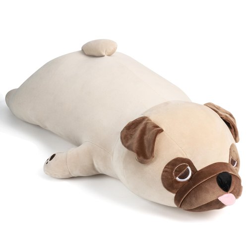 ZPIUU Weighted Pug Stuffed Animals, 20" 3 Lbs Big and Cute Pug Stuffed Animal, French Bulldog Weighted Plush Pillow Toys, Gift for Kids and Adults (20" 3 lbs)