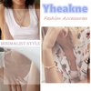 Yheakne Boho Layered Crystal Necklace Gold Rhinestone Pendant Chain Necklace Vintage Multi Strand Necklace Chain Jewelry for Women