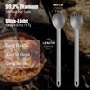 OUTXE Titanium Long Handle Spork and Spoon, 8.7-Inch Soup Spoon, Camping Spork and Spoon, Eco-Friendly Coffee Spoon, Spork and Spoon Set