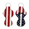 allydrew 10 Pack Chapstick Holder Keychain, Keyring for Lip Balm Lip Gloss Lipstick with 10 Pieces Metal Keyring Clasps, Patriotic Flag