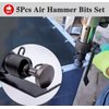 Smoothing Air Hammer Bits Set, 5Pcs Smoothing Air Hammer Tool Kit Air Hammer Accessories Extended Length Pneumatic Chisel Bits with Spring, by ZMCYNG